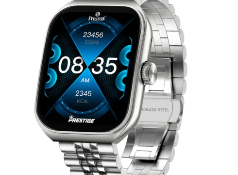 Prestige Chain Smartwatch With Free Silicon Strap