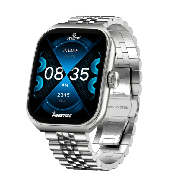 Prestige Chain Smartwatch With Free Silicon Strap